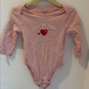 Carter's Pink 'Full of Love' Baby Bodysuit